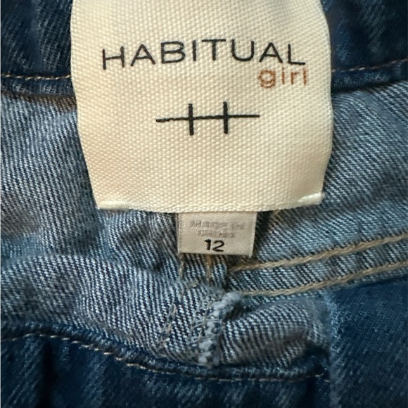 HABITUAL GIRL WIDE LEG HIGH RISE DENIM JEAN GIRL SIZE 12 - Picture 3 of 5